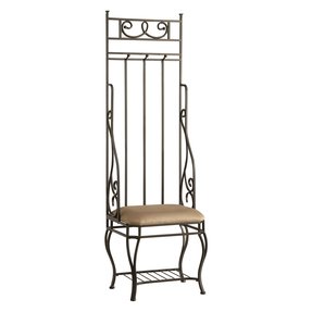 Single seat hall tree
