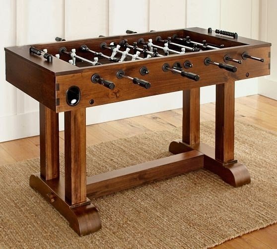 Solid wood foosball table