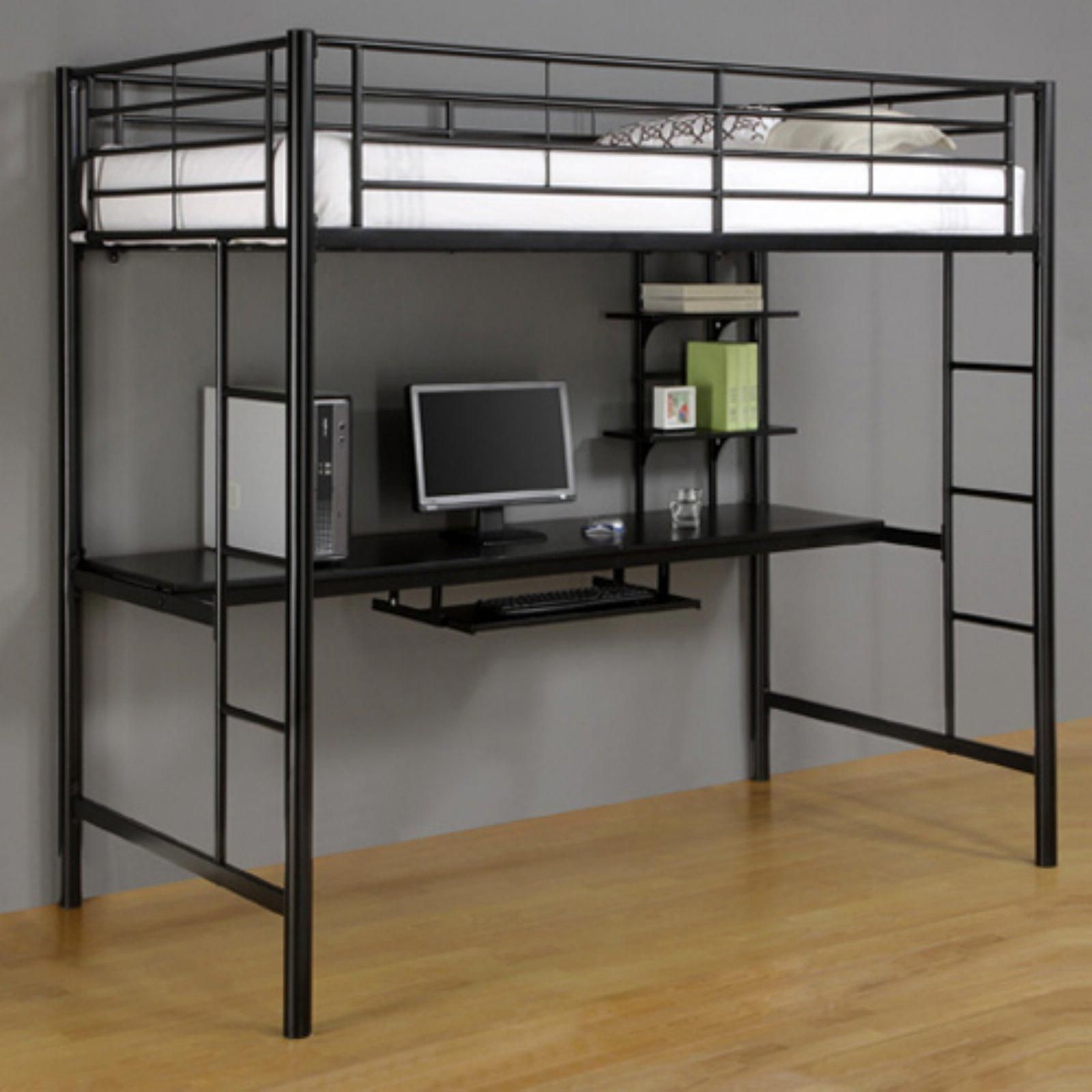 Student loft bed with desk 3