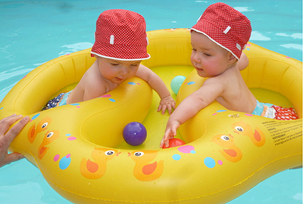 Double baby store pool float