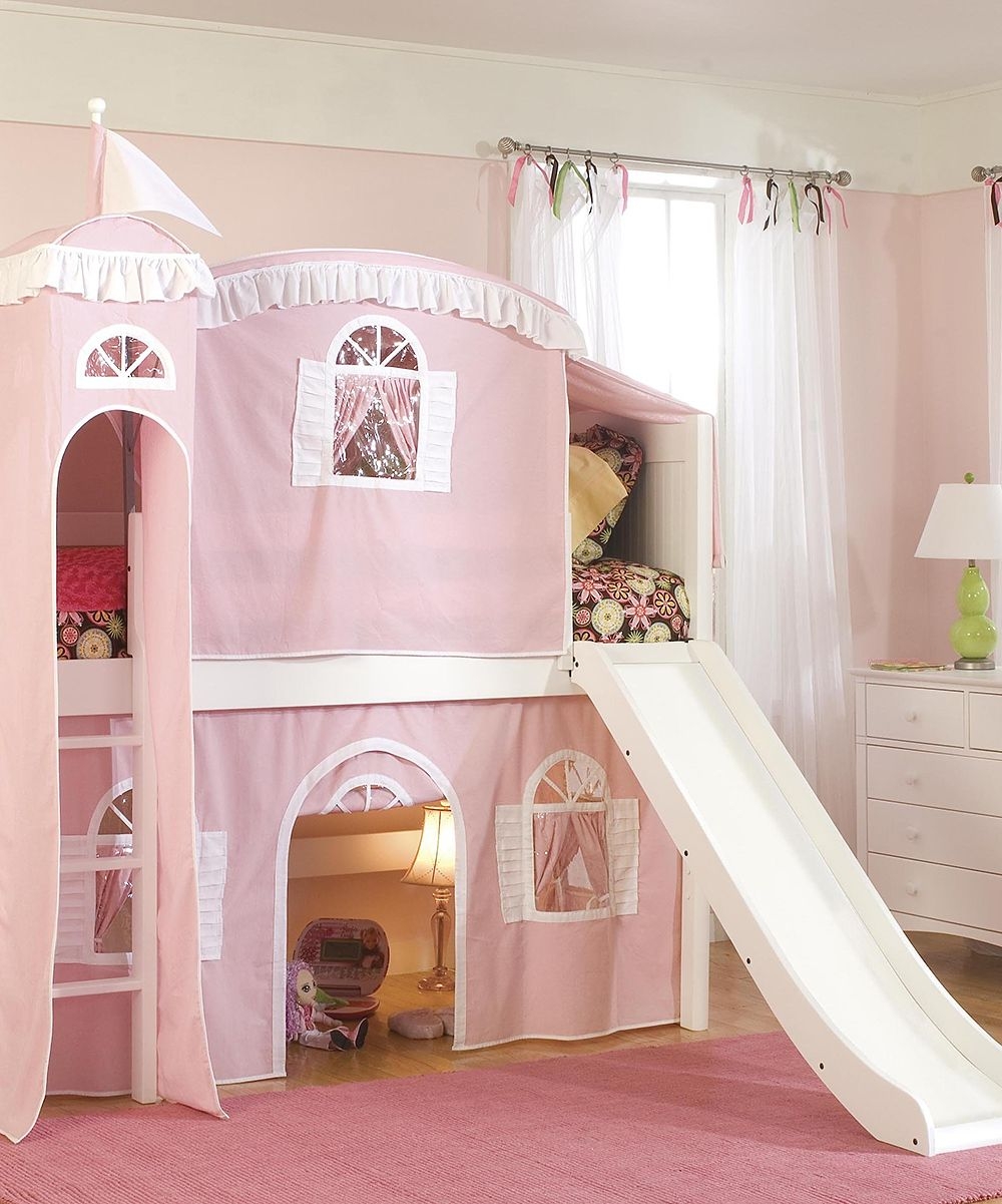 Twin Loft Castle Tower Playhouse Bed With Slide And Ladder Contemporary Kids Beds