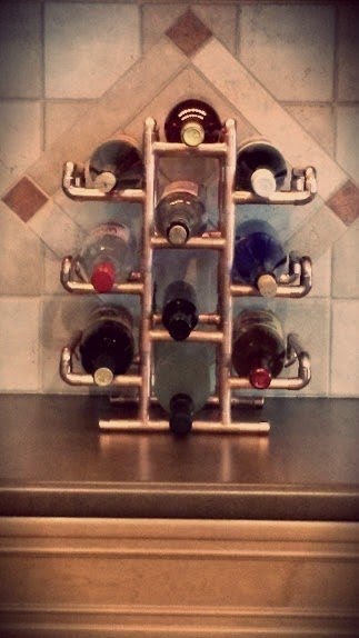 10 bottle metal wine rack