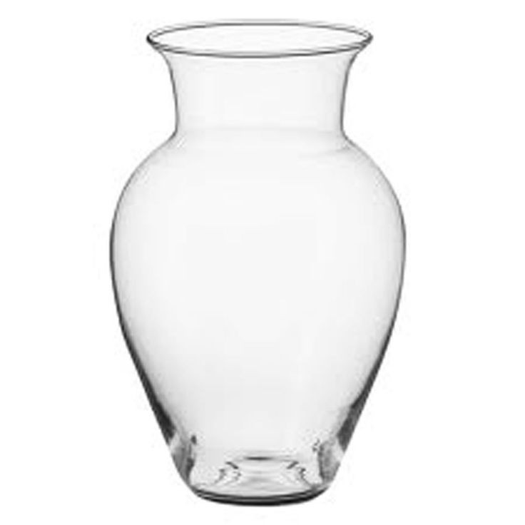 Vase Large Clear Glass Floor Vase Decorative Classic Flower Vase with Large Opening Height 43 Cm Oberstdorfer Glashütte