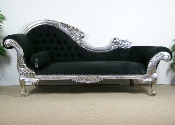 Velvet chaise lounge