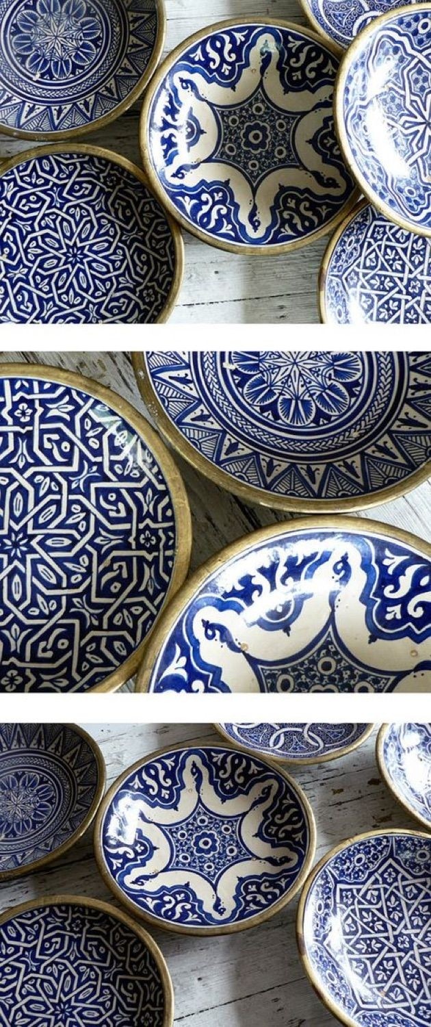 Vintage moroccan ceramic plate or bowl