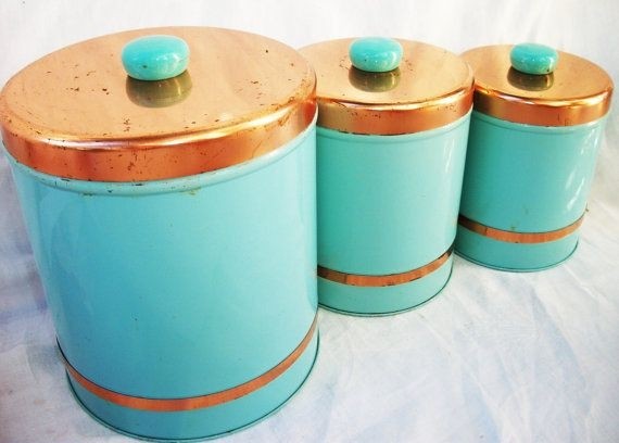 Vintage turquoise blue and copper