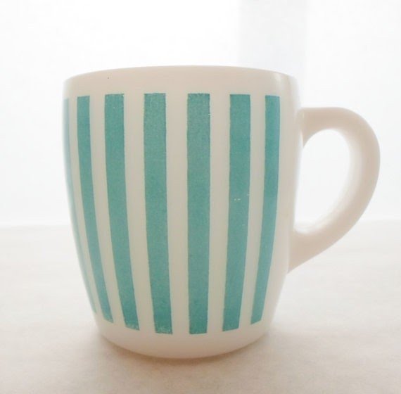 Elegant Striped Retro Coffee Cups With Matching Saucer (4 colors) –  Cupperfield