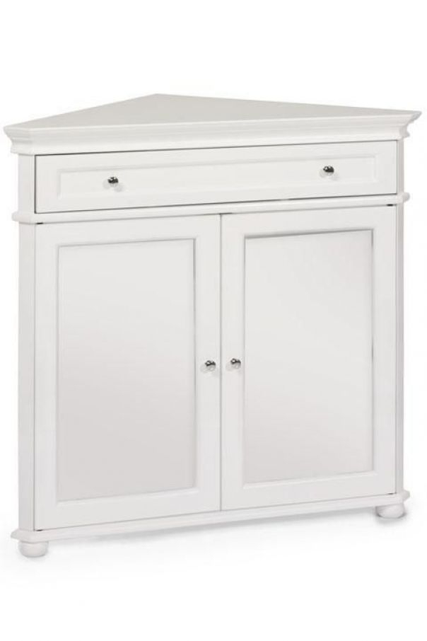 White corner cabinet