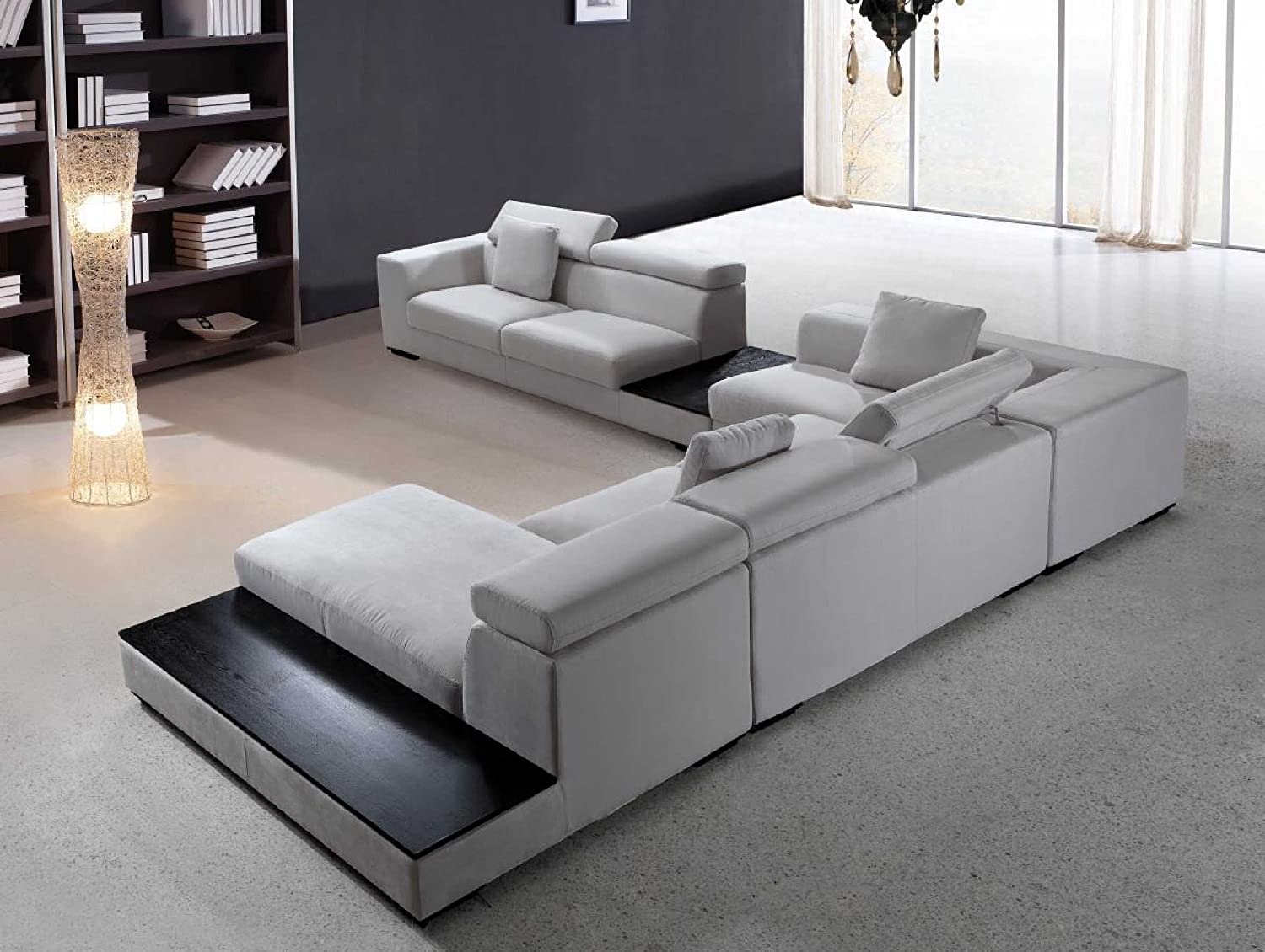 White sectional sofa with chaise 6