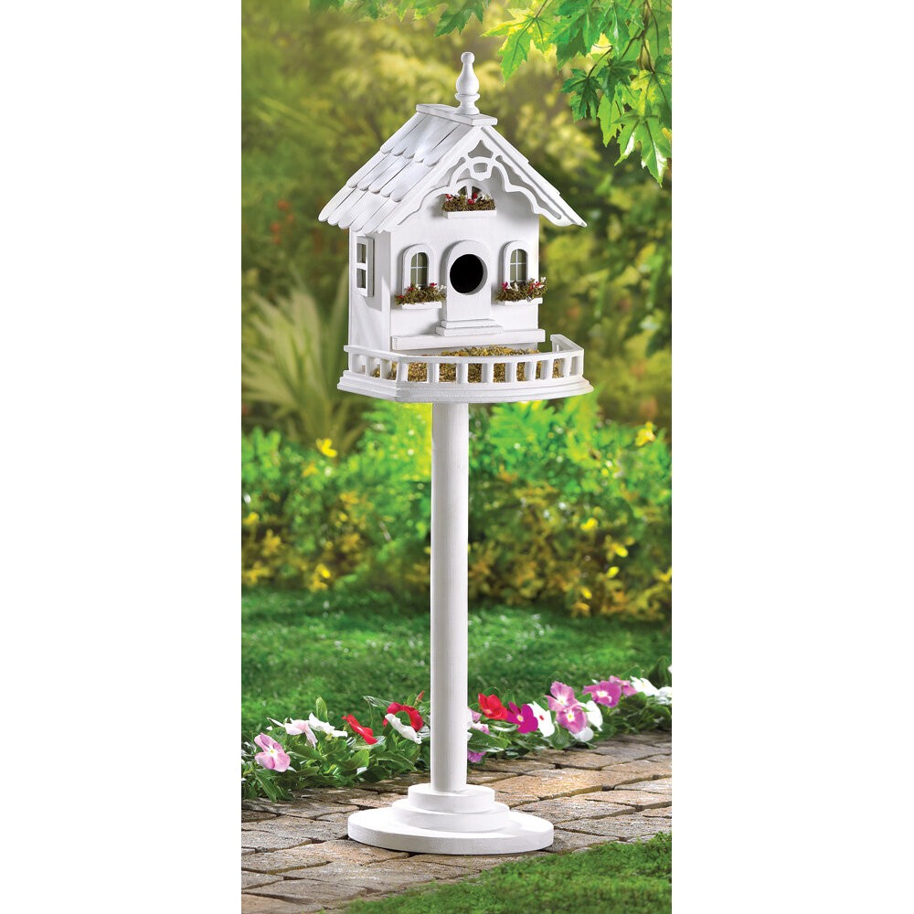 Wooden bird feeder station