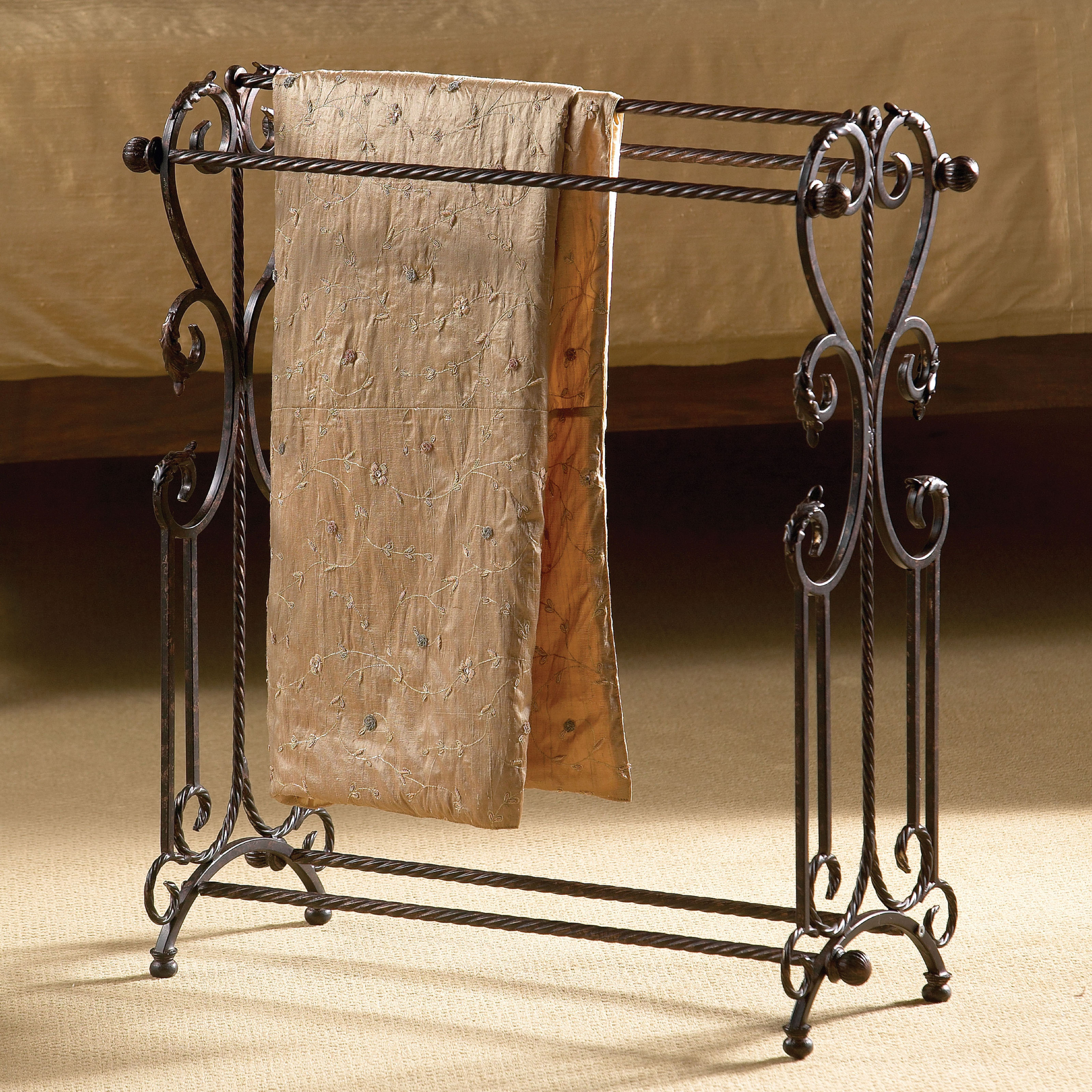 Wrought iron quilt rack