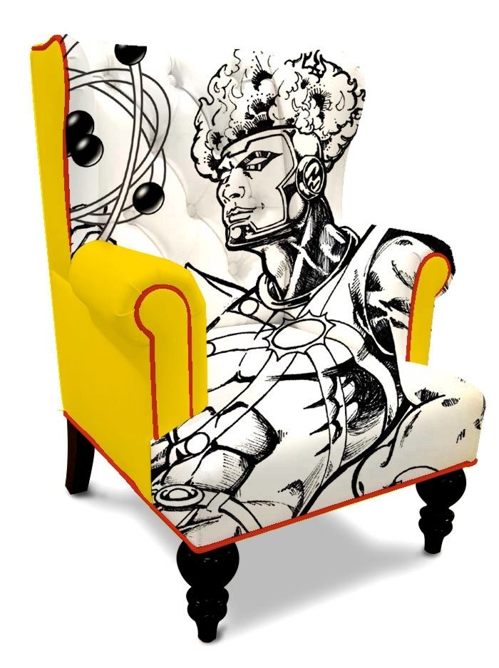 Yellow wingback chair 6