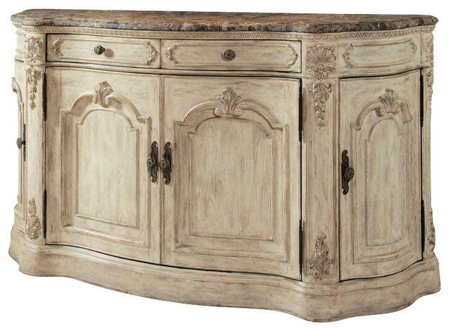 American drew jessica mcclintock boutique buffet with marble top traditional
