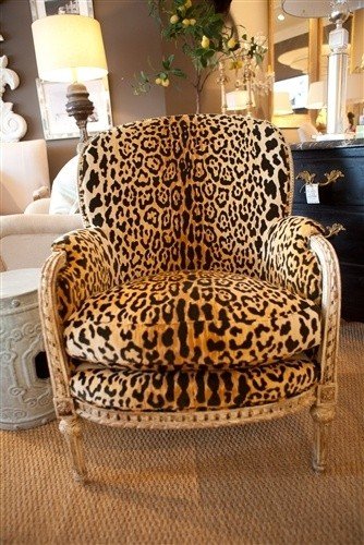 Animal print accent chairs