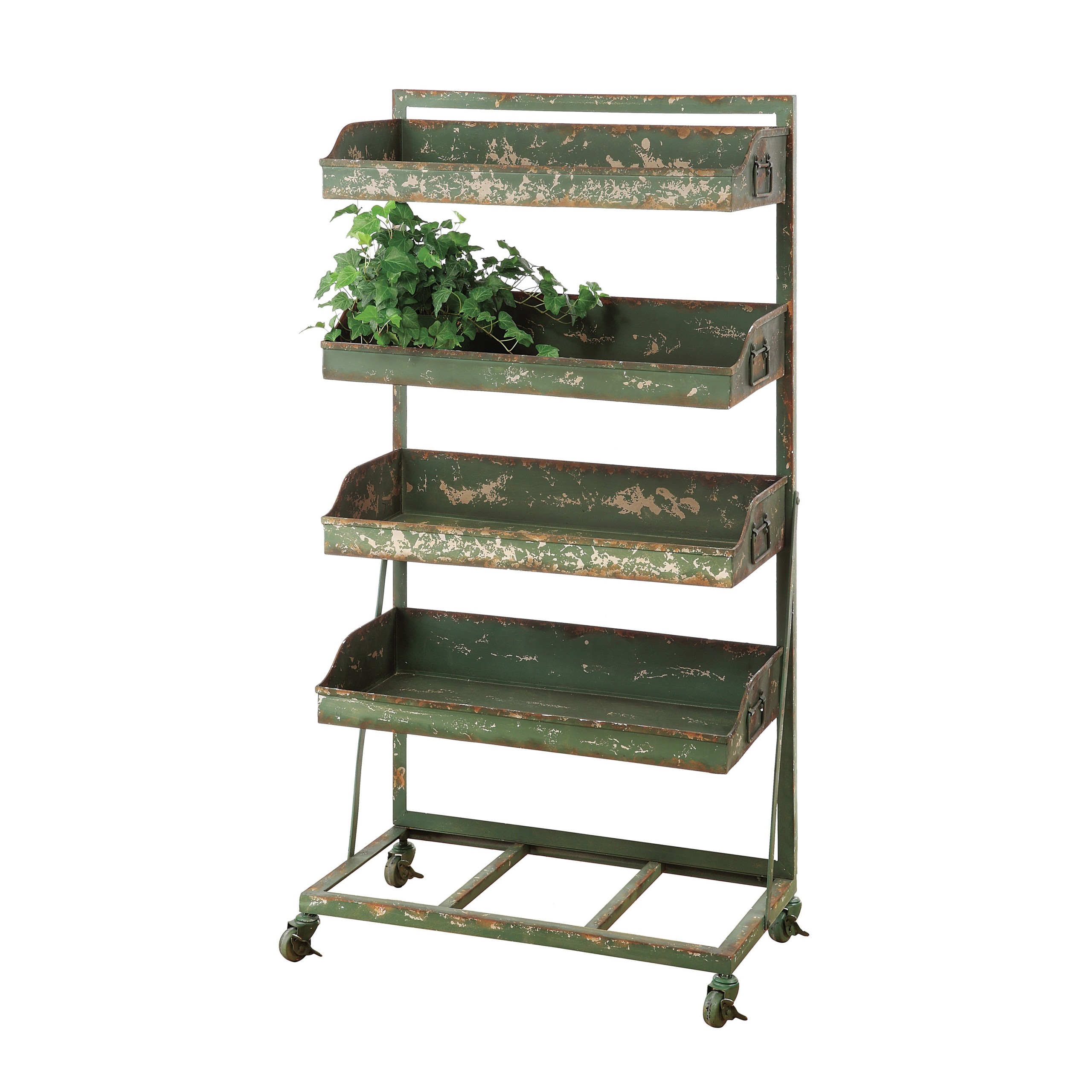 Olive Grove Versailles Metal 4 Tier Rack Ideal as a plant stand or general shelving