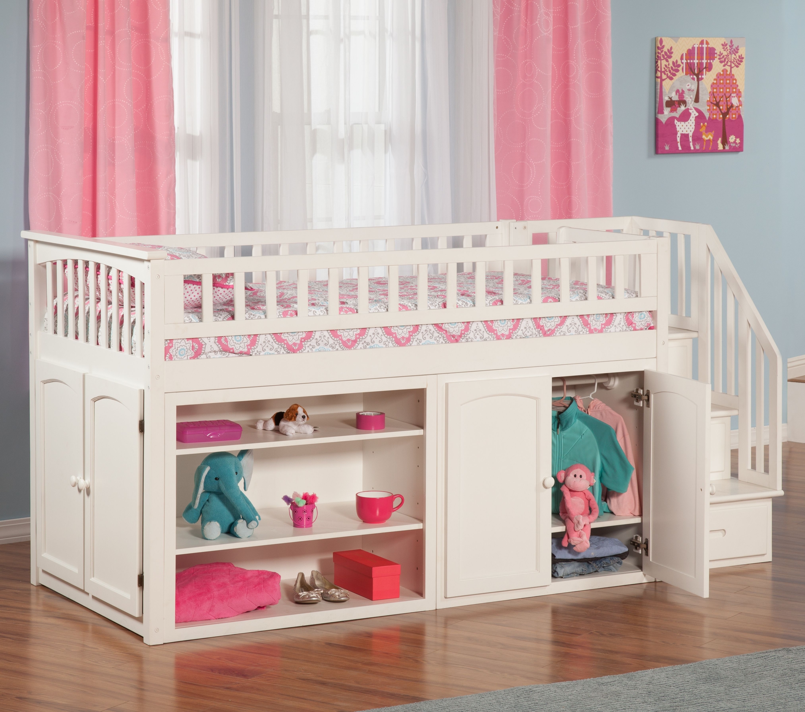 Bunk beds for girls with stairs
