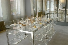 Clear Glass Dining Table - Foter