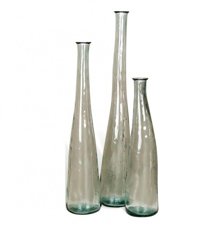 Clear floor vase