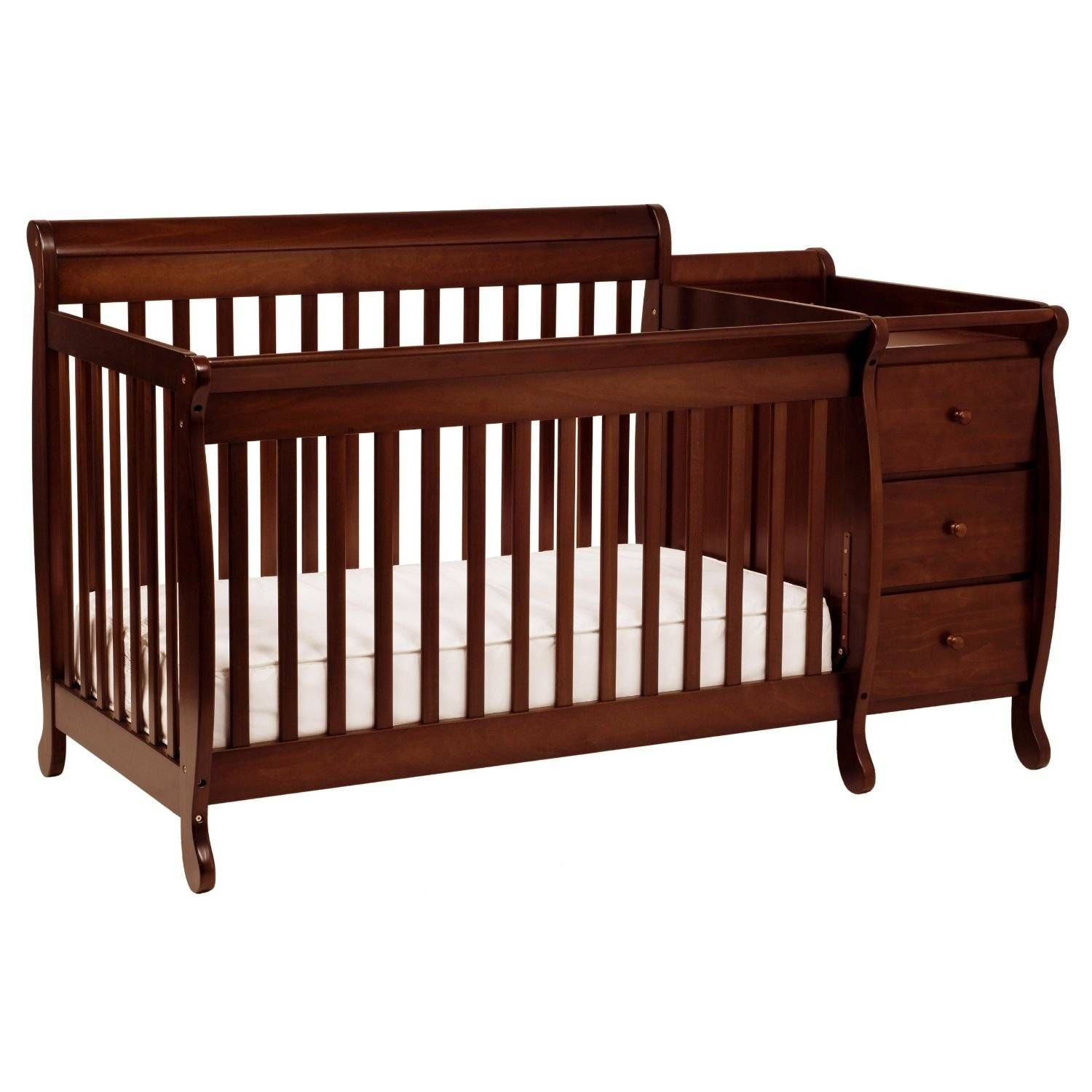 cot with changing table attached