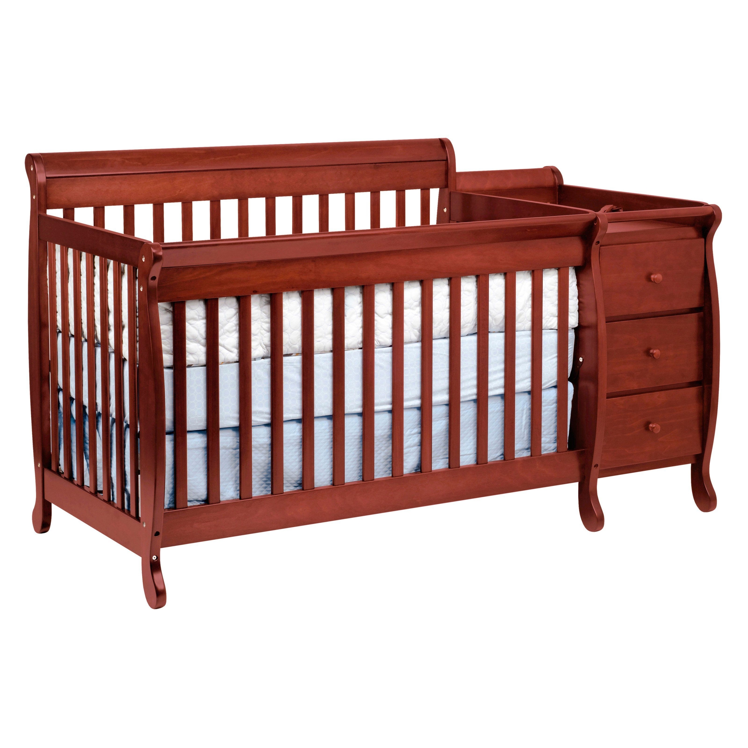 espresso crib and changing table combo