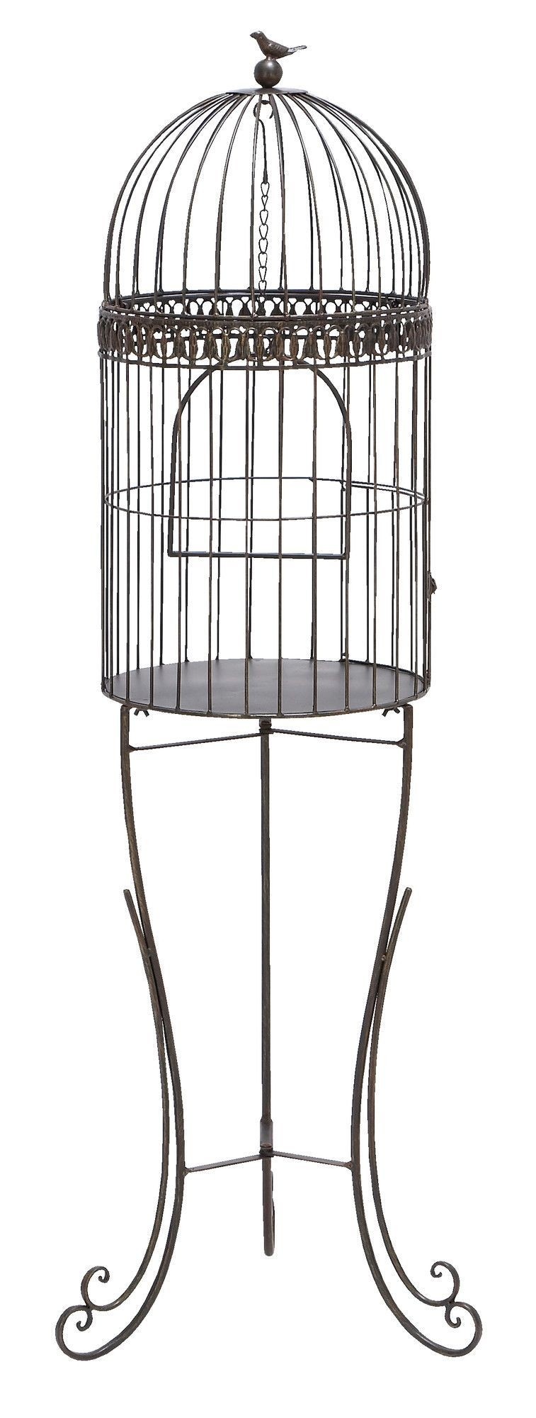 Deco 79 41392 Metal Bird Cage Stand, 13 by 53-Inch
