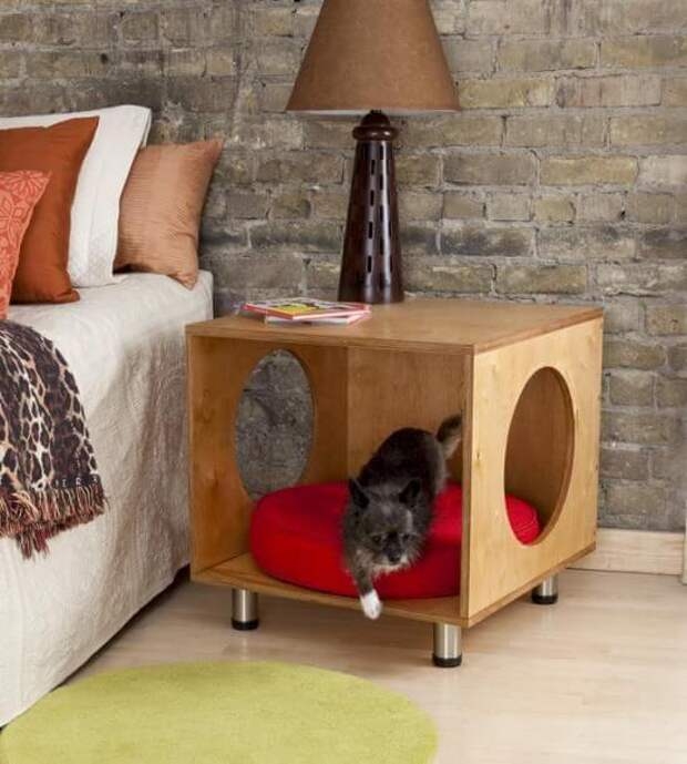 End table dog bed