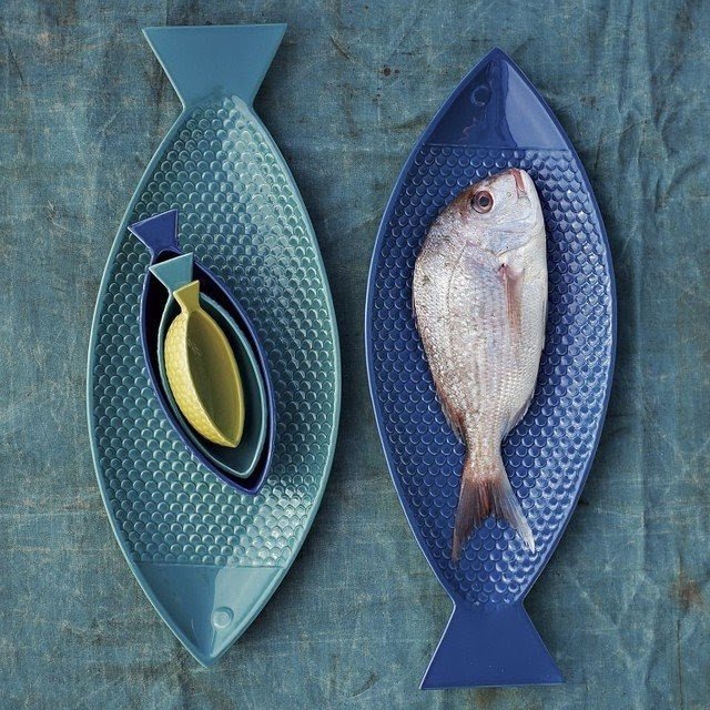 fish ceramic plates