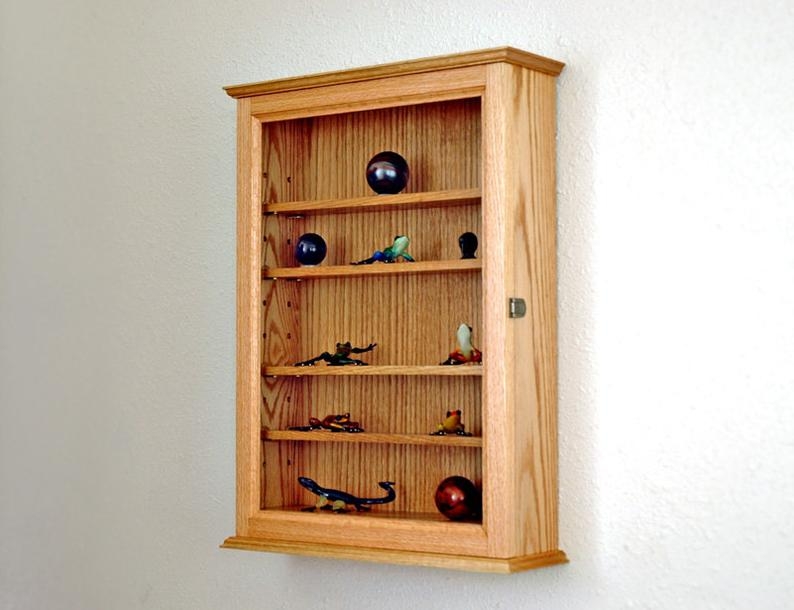 Glass curio display case wall cabinet 5