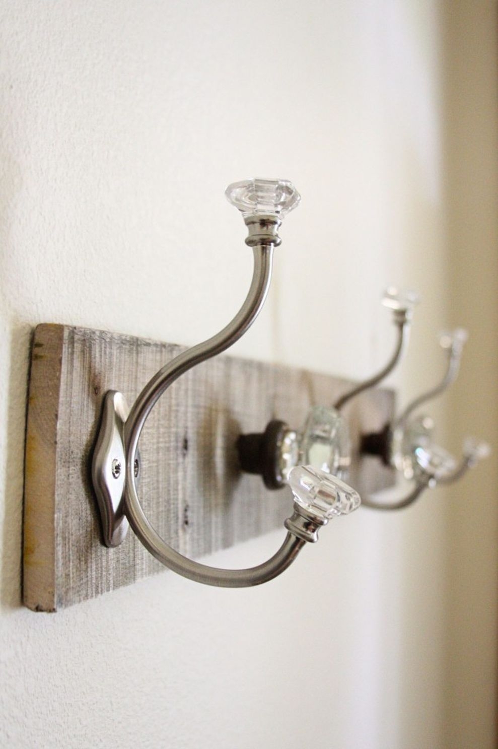 Glass door knob wall hooks