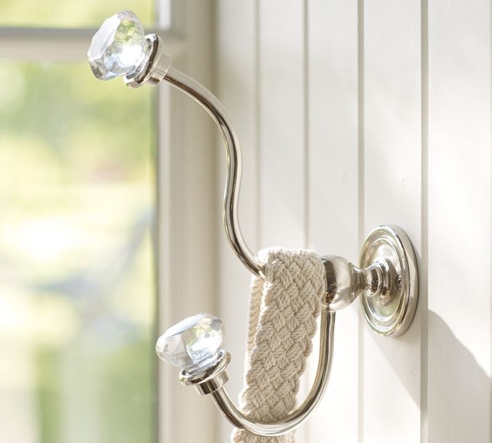 Crystal discount robe hook