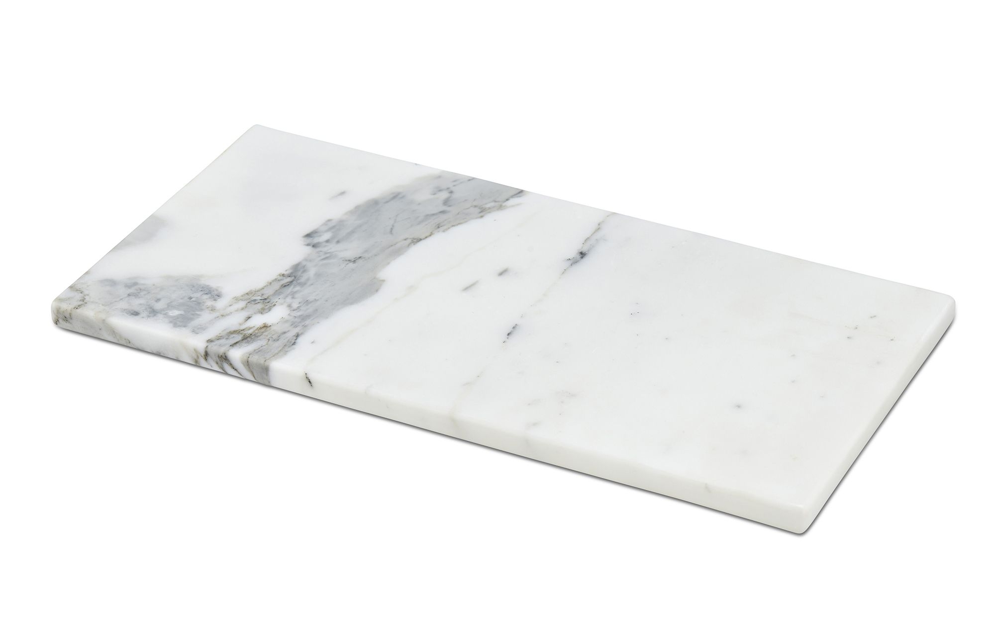 ZOKARA White Marble Cutting Board, 12x8, L Stone Chopping Board