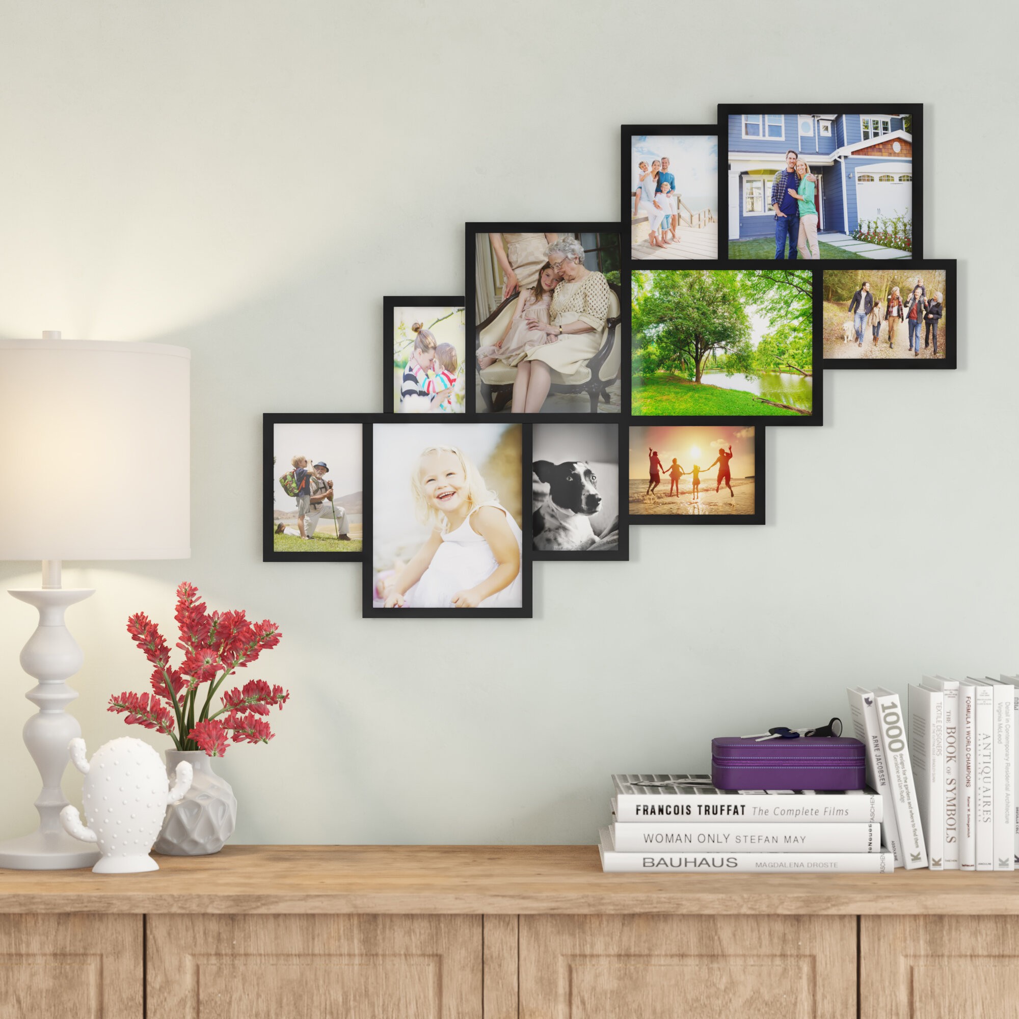 How To Make Your Own Picture Collage Frame - Hanging Collage Picture