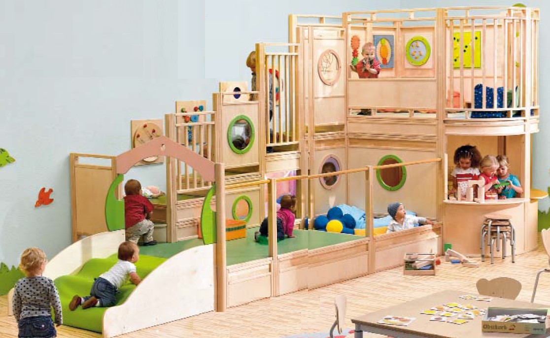 Wooden store indoor playset