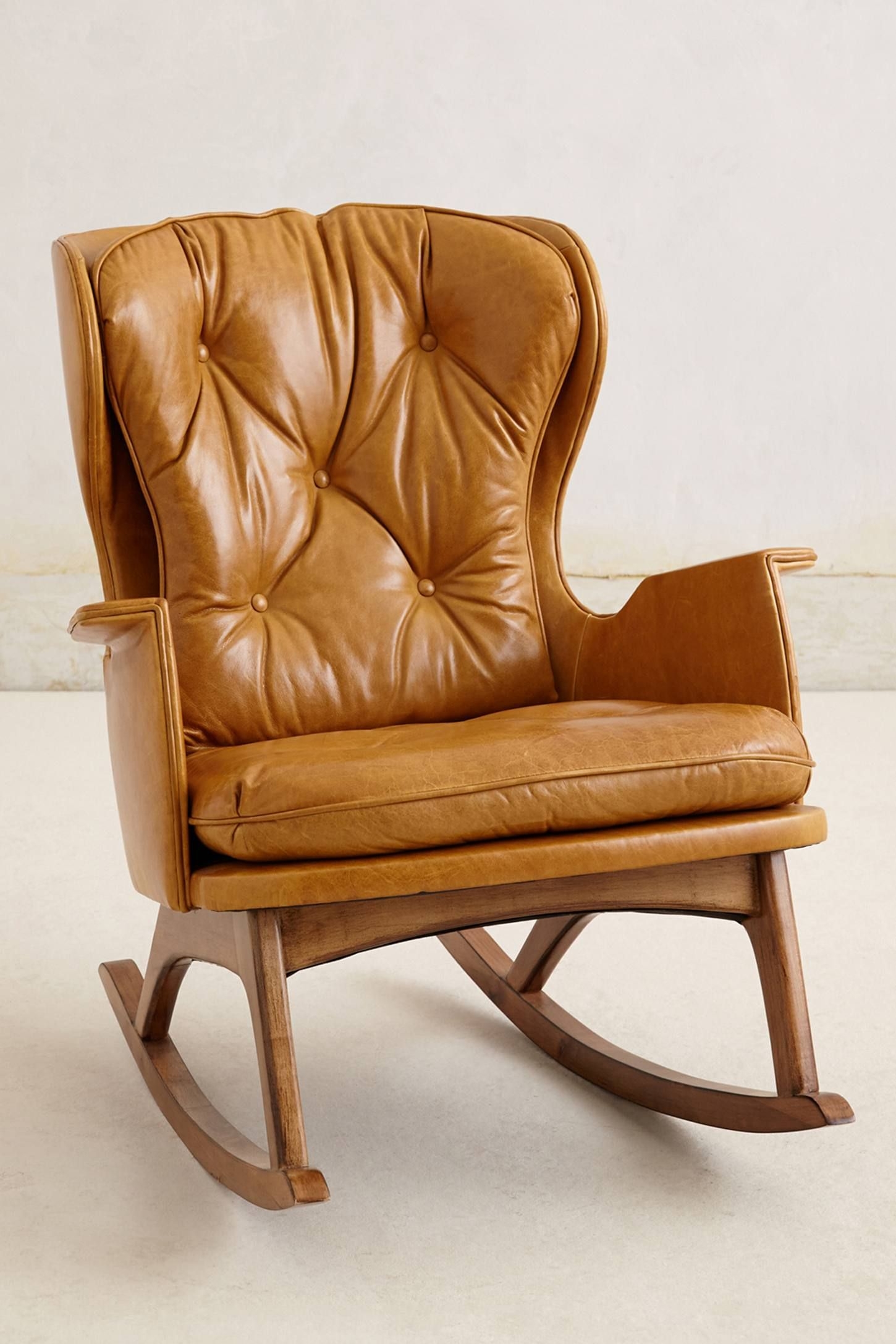 small leather rocking chair