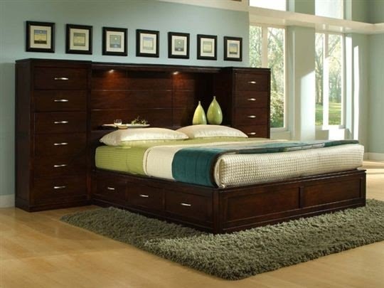 King bookcase bed