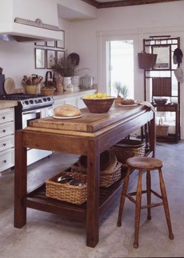 Kitchen island with cutting board top 1