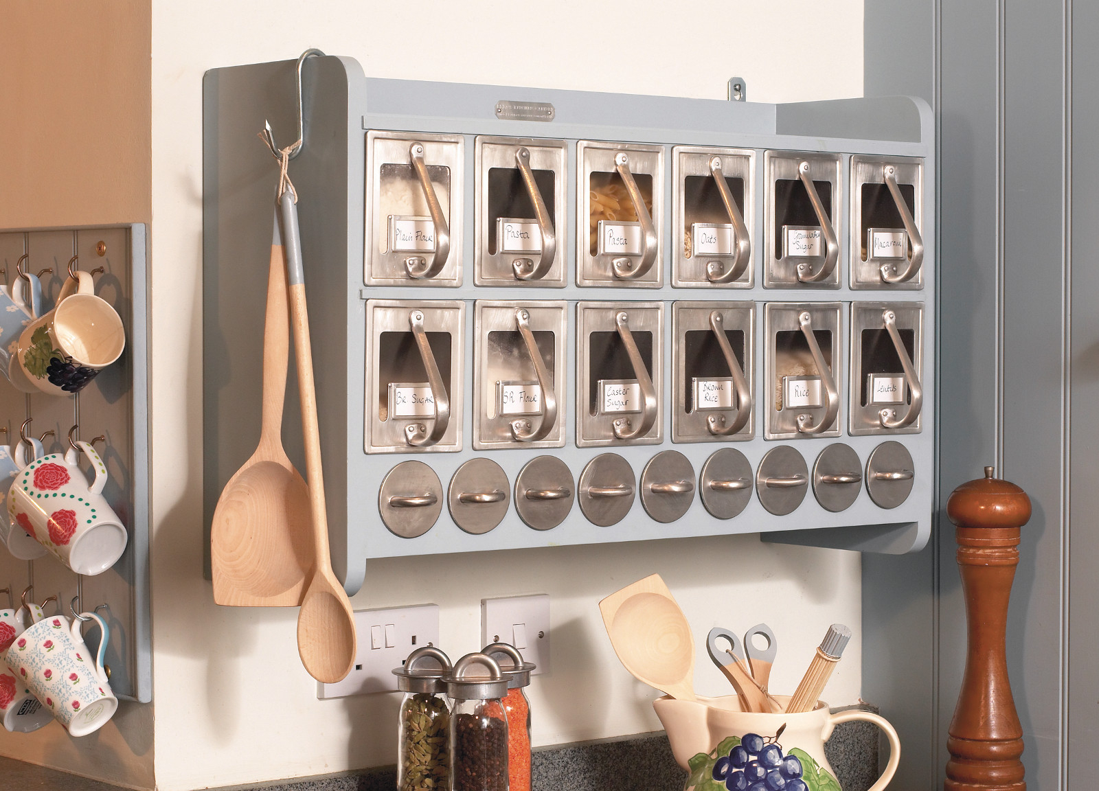 Large wall mounted spice rack