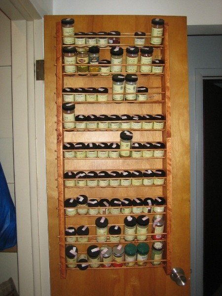 spice rack for large bottles