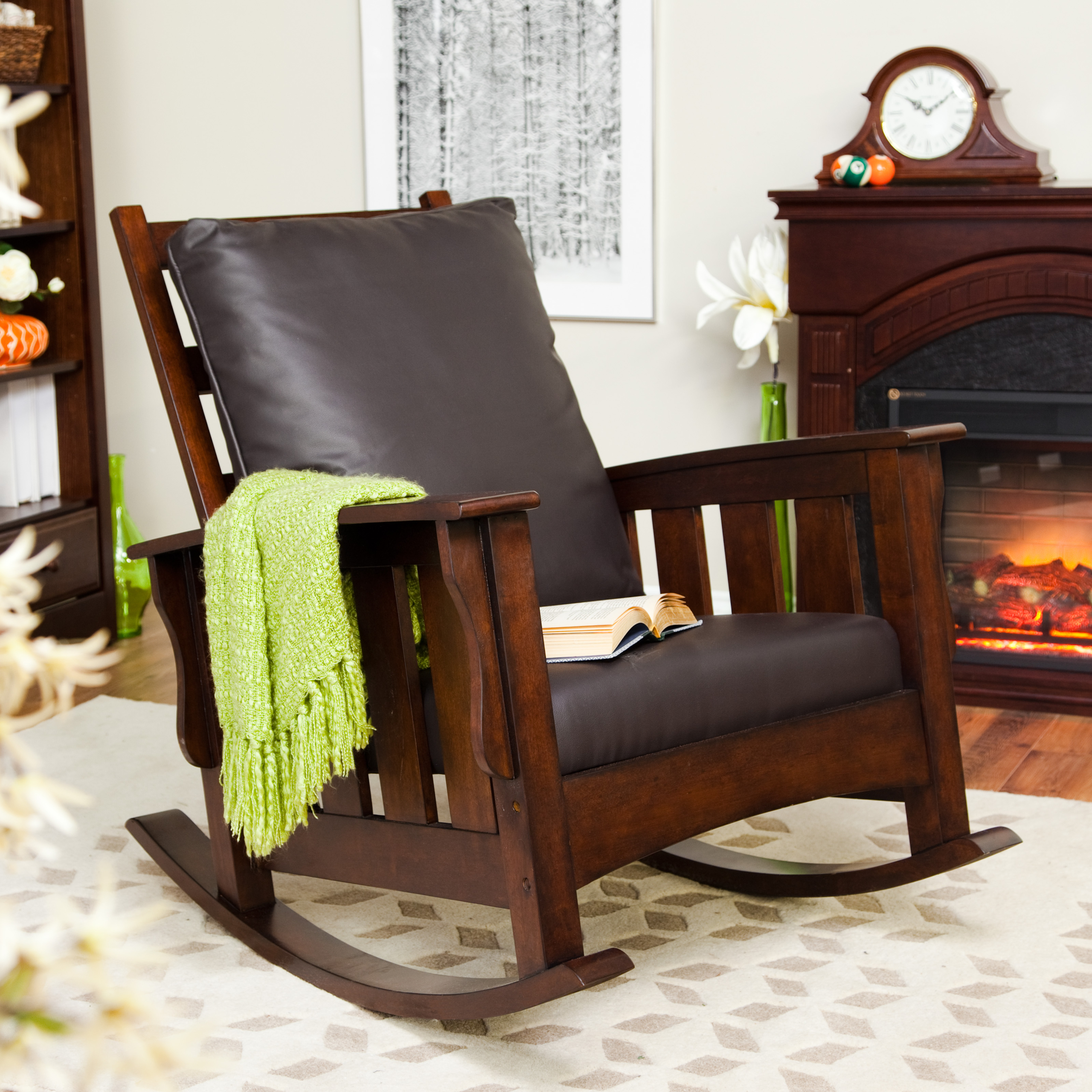Leather rocking chairs