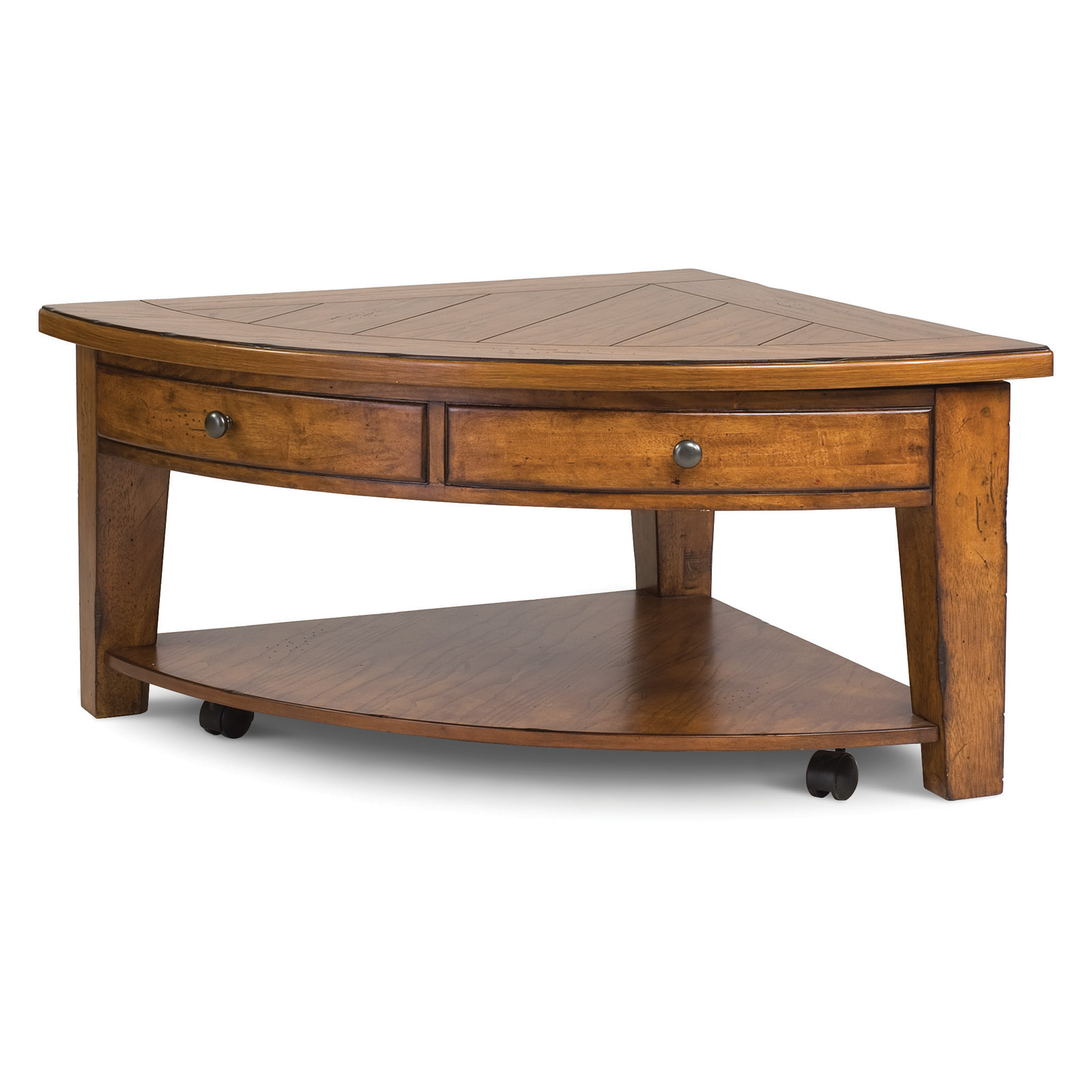 Magnussen T1367 65 Savannah Pie Shaped Lift Top Coffee Table Traditional Coffee Tables