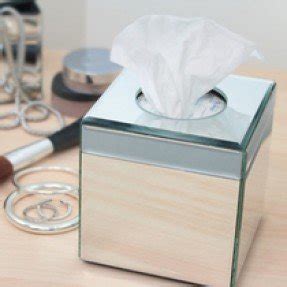 mirrored tissue box holder