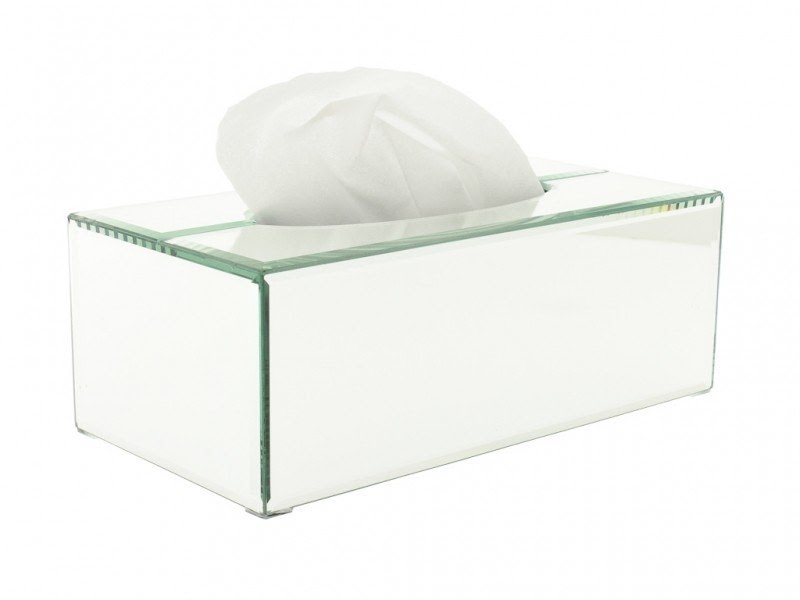 Mirrored tissue box holder