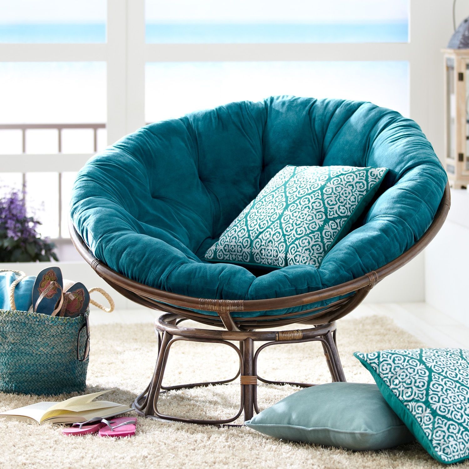 Modern best sale papasan chair