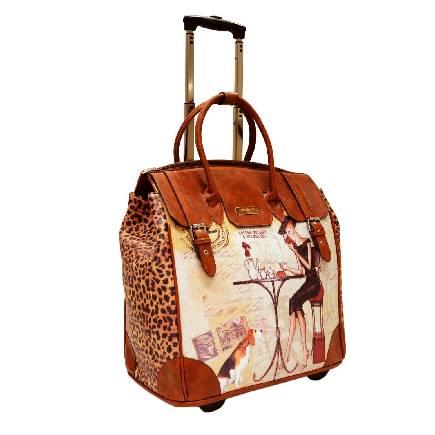 Nicole lee rolling business tote special print edition