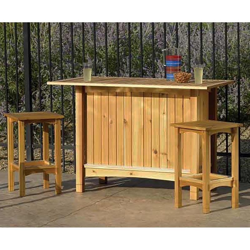 Outdoor wooden bar stools 4