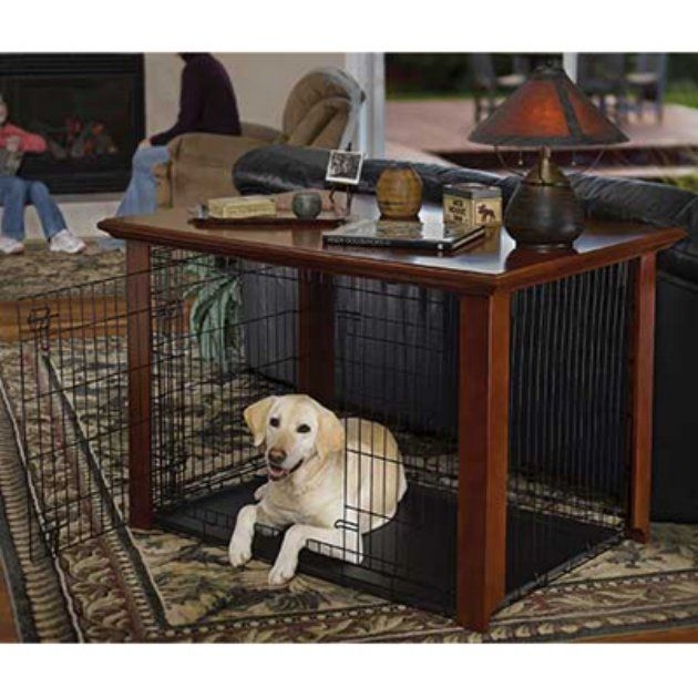 Pet Gates, Crates & More Classic Heritage Wood Crate Cover In Cherry