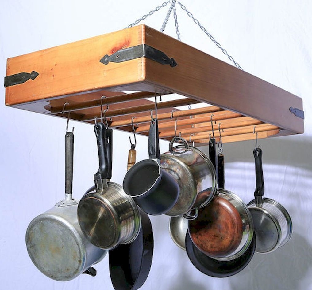 Wooden Hanging Pot Rack Foter