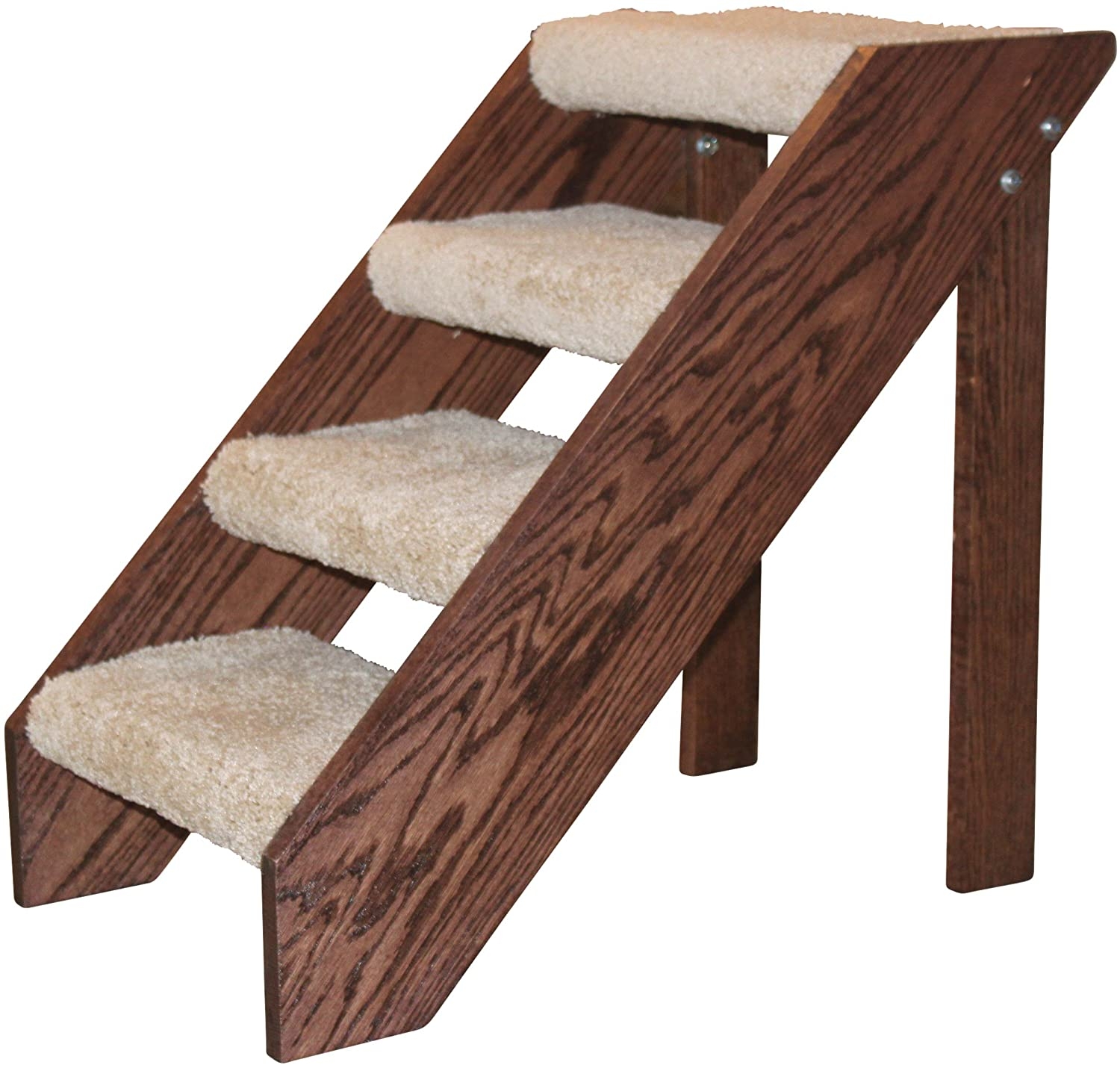 carpeted dog steps wood