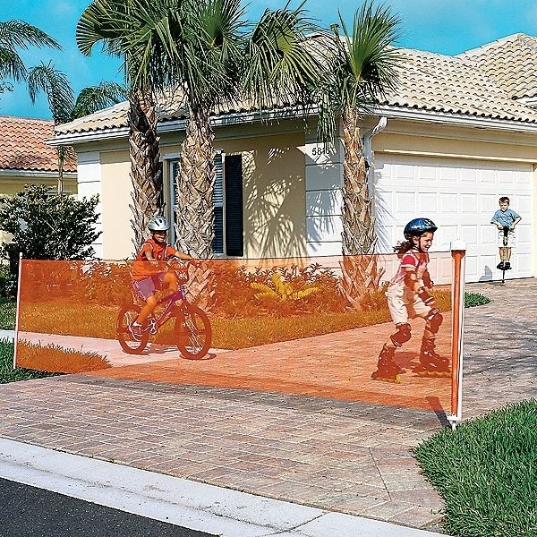 KidKusion Non Retractable Driveway Safety Net, Orange : : Baby