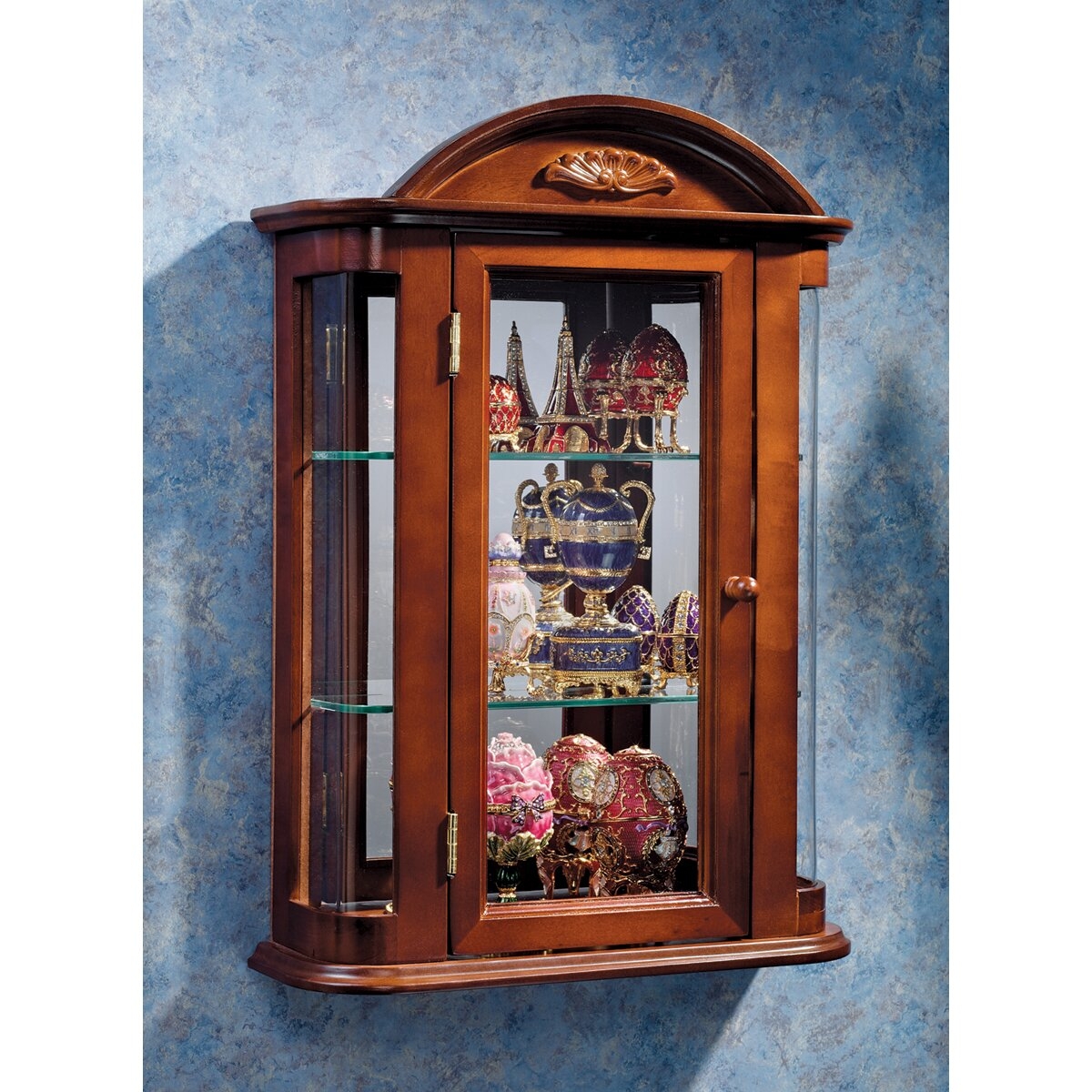 Rosedale hardwood wall curio cabinet 1